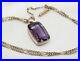 Estate-Victorian-vintage-solid-9ct-gold-amethyst-pendant-chain-necklace-01-yq