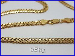 Fabulous 9ct Gold 24 Double Curb Link Chain Necklace. Goldmine Jewellers