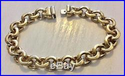 Fabulous Very Heavy (Signed) Ladies Heavy Solid 9CT Gold Bracelet 43 grams