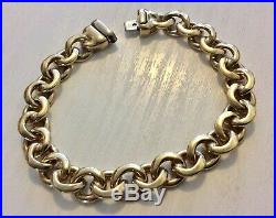 Fabulous Very Heavy (Signed) Ladies Heavy Solid 9CT Gold Bracelet 43 grams