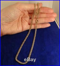 Fabulous Vintage 18 9ct Gold ALBERT CURB Chain Necklace Hm 15.8gr 3mm 407n