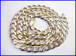 Fantastic Mens Solid 9ct Gold Heavy Curb Link Chain 23 Necklace 43.3 Grams