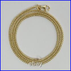 Fine 14ct Gold Braided Link 49 CM Chain Necklace 4 Grams