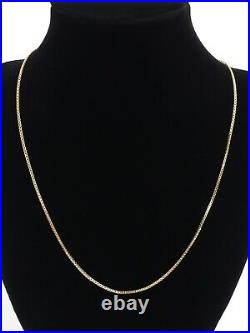 Fine 9ct Gold Box Link 45 CM Chain Necklace 3.9 Grams