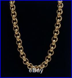 Fine Belcher Chain in SOLID 9ct Gold Length 24in (61cm) HEAVY 51.4g
