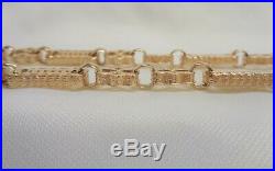 Fine Fancy Double Albert Watch Chain 9ct Gold Antique Style Solid 53.9g