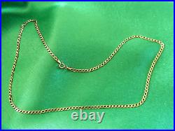 Fine Gold Flat Curb Chain, 460mm x 2mm, weighs 3.2gm