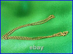 Fine Gold Flat Curb Chain, 460mm x 2mm, weighs 3.2gm