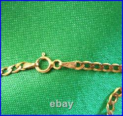 Fine Gold Flat Curb Chain, 460mm x 2mm, weighs 3.2gm