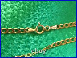 Fine Gold Flat Curb Chain, 460mm x 2mm, weighs 3.2gm