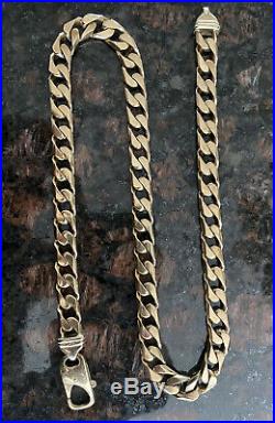 GENUINE Mens Solid 122g 9CT Gold HallMarked Chunky Curb Chain Necklace £5400