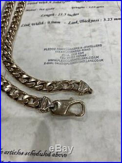 GENUINE Mens Solid 122g 9CT Gold HallMarked Chunky Curb Chain Necklace £5400