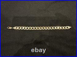 GENUINE SOLID 9CT GOLD MEN's CURB BRACELET 375 STAMPED