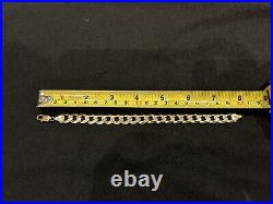 GENUINE SOLID 9CT GOLD MEN's CURB BRACELET 375 STAMPED