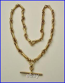 GENUINE SOLID 9K 9ct YELLOW GOLD BELCHER ALBERT CHAIN NECKLACE with SWIVEL CLASP