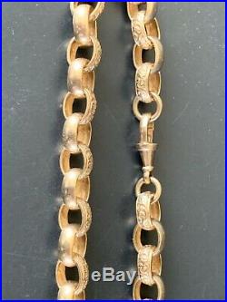 Gents 9ct Gold Belcher Chain 24 69 Grams 9 Carat Patterned Necklace