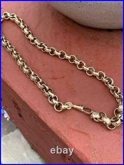Gents Quality 9ct 375 Very Heavy Gold Belcher Chain Aprox 25 VGC Not Scrap