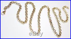 Gents Solid 9ct Gold Belcher Link Chain 28.7 Grams 24 inches
