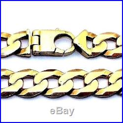 Gents/mens, 9ct/9carat gold heavy duty curb link chain