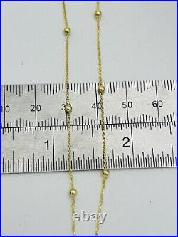 Genuine 9ct Yellow Gold 2mm Round Ball Bead Chain Necklace 16 18 20 22 24