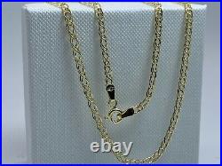 Genuine 9ct Yellow Gold 3mm Double Curb Chain Necklace 16 18 20
