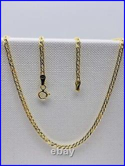 Genuine 9ct Yellow Gold 3mm Double Curb Link Chain Neclace 16 18 20