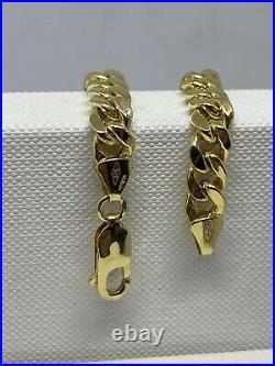 Genuine 9ct Yellow Gold 6mm Chunky Mens Cuban Chain Necklace 24 New