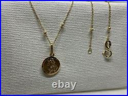 Genuine Gold St Christopher Pendant&Necklace 9ct Yellow Gold 18 inch Chain