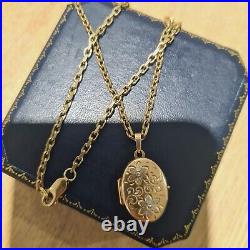 Gold 9ct chain with locket. 15.12gm