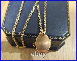 Gold 9ct chain with locket. 15.12gm