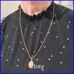 Gold 9ct chain with locket. 15.12gm