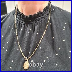 Gold 9ct chain with locket. 15.12gm