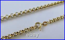 Gold Belcher Necklace 9ct Yellow Gold Belcher Chain (17 Inches)