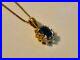 Gold-Blue-Sapphire-Diamond-Hallmarked-9ct-Necklace-Cluster-Womens-Jewellery-01-km