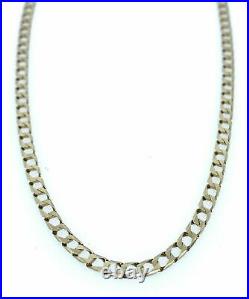 Gold Curb Chain 9ct Yellow Gold Chain 18 Inch 3mm Wide Mens Solid Gold Chain