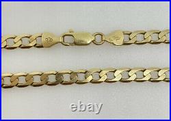 Gold Curb Chain 9ct Yellow Gold Curb Link Chain 22 Inch Chain 5mm Wide Hallmark