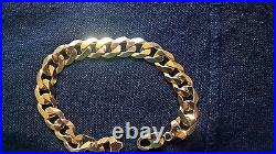 Gold Gentlemans link bracelet 9k H Samuel, 8 inches, nearly 1oz, nearly mint