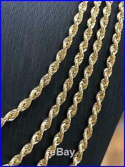 Gold Rope Chain Bracelet 375 9ct Mens Ladies Necklace Hallmarked 3mm NEW