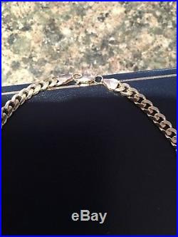 Goldsmiths Heavy Solid 9ct Gold Curb Chain 22.5 grams