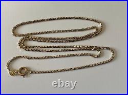 Good 22 Inches Long Strong Box Link 9ct Gold Chain Necklace