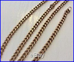 Good Gents Vintage Heavy Solid 9CT Gold Mens Curb Necklace Chain 20 inch