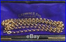 Gorgeous Vintage Yellow 9ct Gold Belcher Chain Long 9 Carat Gold Chain 22 SALE