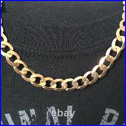 HEAVY 9ct ROSE GOLD SOLID CURB MEN'S CHAIN 20 1/4 40.8g (1.3 toz)