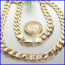 HEAVY 9ct ROSE GOLD SOLID CURB MEN'S CHAIN 20 1/4 40.8g (1.3 toz)
