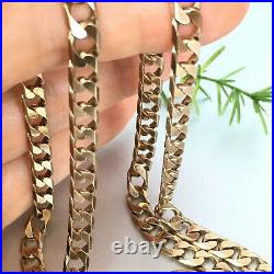HEAVY 9ct ROSE GOLD SOLID CURB MEN'S CHAIN 25 3/4 36.6g (1.17 toz)