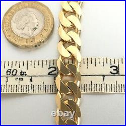 HEAVY 9ct SOLID GOLD CURB CHAIN 20 1/4 MEN'S 89.9g