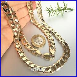 HEAVY 9ct SOLID GOLD CURB CHAIN 24 5/8 MEN'S 63.7g