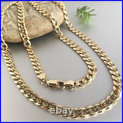 HEAVY 9ct SOLID GOLD CURB CHAIN 27 MEN'S 49g (1.57 toz) GORGEOUS