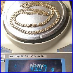 HEAVY 9ct SOLID GOLD CURB CHAIN 27 MEN'S 49g (1.57 toz) GORGEOUS