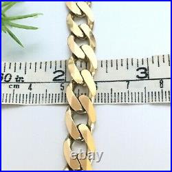HEAVY 9ct SOLID GOLD CURB CHAIN MEN'S 66.2g